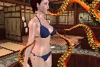 Hentai tentacles molesting a girl in blue bikini