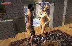 Flirting around with a horny nude blondie indoors