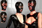 Rubber mask sex and latex outfits in bdsm painful games